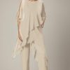 Donna NEO IMAGE | Set Di Elegante Tunica Trasparente E Pantaloni Lunghi Claudette, Beige