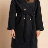 Donna PRONTO MODA ELENE | Cappotto Elegante Con Cappuccio, Nero