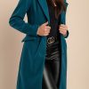 Donna MODA LC | Cappotto Elegante Con Bottoni, Petrolio