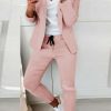 Donna NEO IMAGE | Completo Di Pantaloni E Blazer Elegante Estrena, Rosa Antico