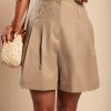 Donna CA.FRA.MA.s.r.l. | Shorts A Vita Alta, Beige